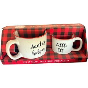 Brand New Peppermint & Pine Mommy and Me Holiday Christmas Mug Set